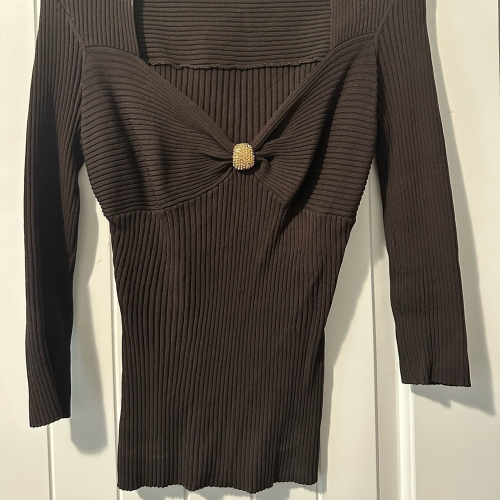 Brown Cache long sleeve top